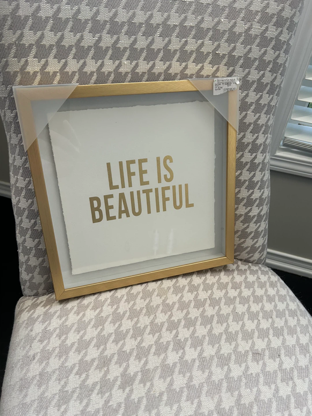 HomeSense "Life is Beautiful" Framed Art