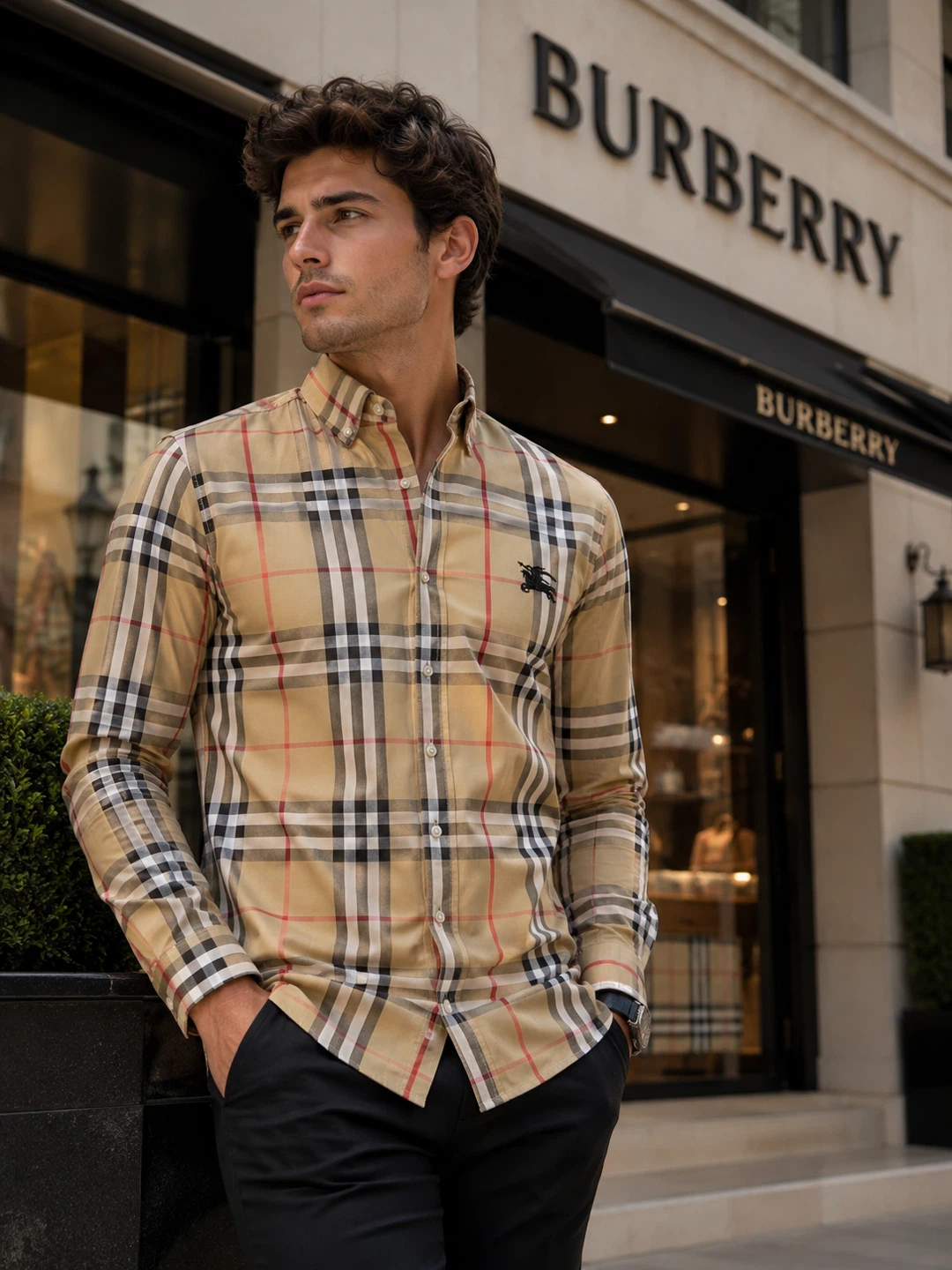 Burberry London England Nova Check Button-Down Shirt