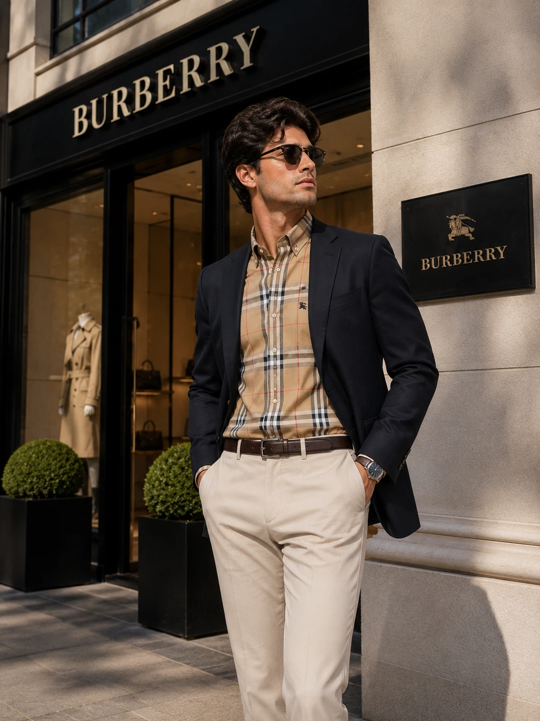 Burberry London England Nova Check Button-Down Shirt - photo 2