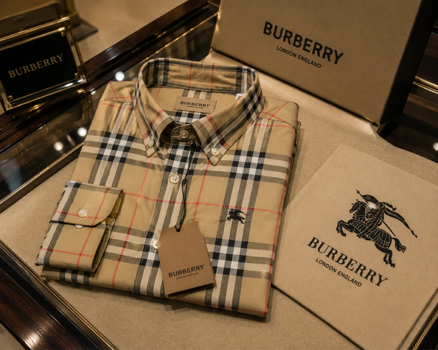 Burberry London England Nova Check Button-Down Shirt - photo 3