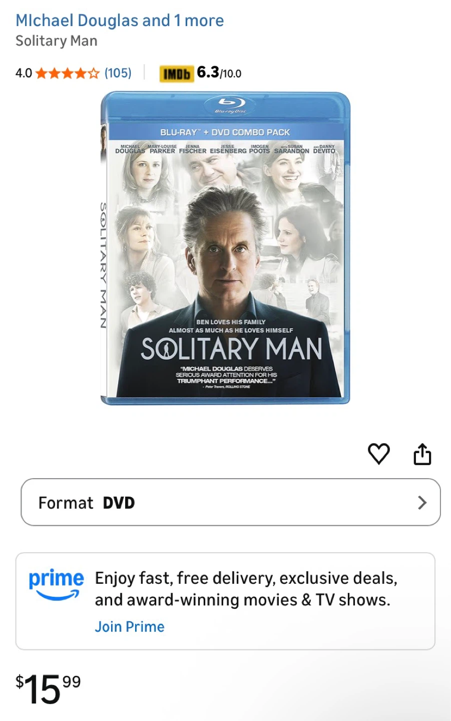 Solitary Man DVD - photo 5