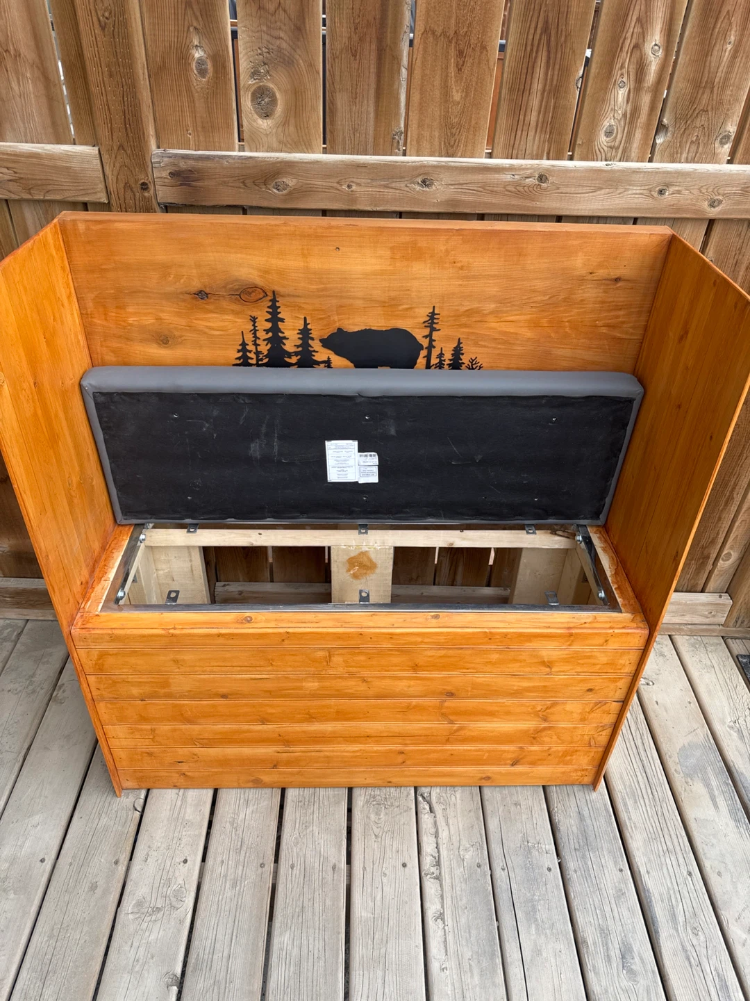Wooden Bench With Storage Built Sturdy - photo 4