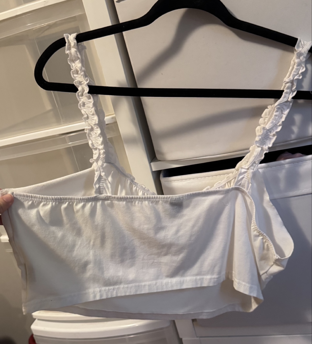 SHEIN Curve White Ruffle Crop Top - Size 2XL - photo 3