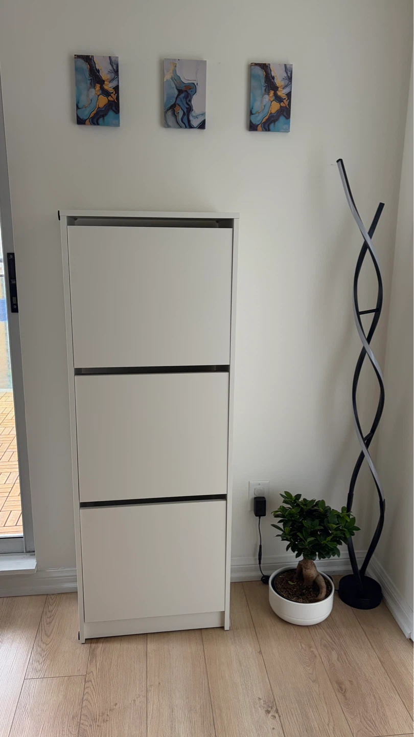 IKEA White 3-Drawer Shoe Cabinet | BISSA