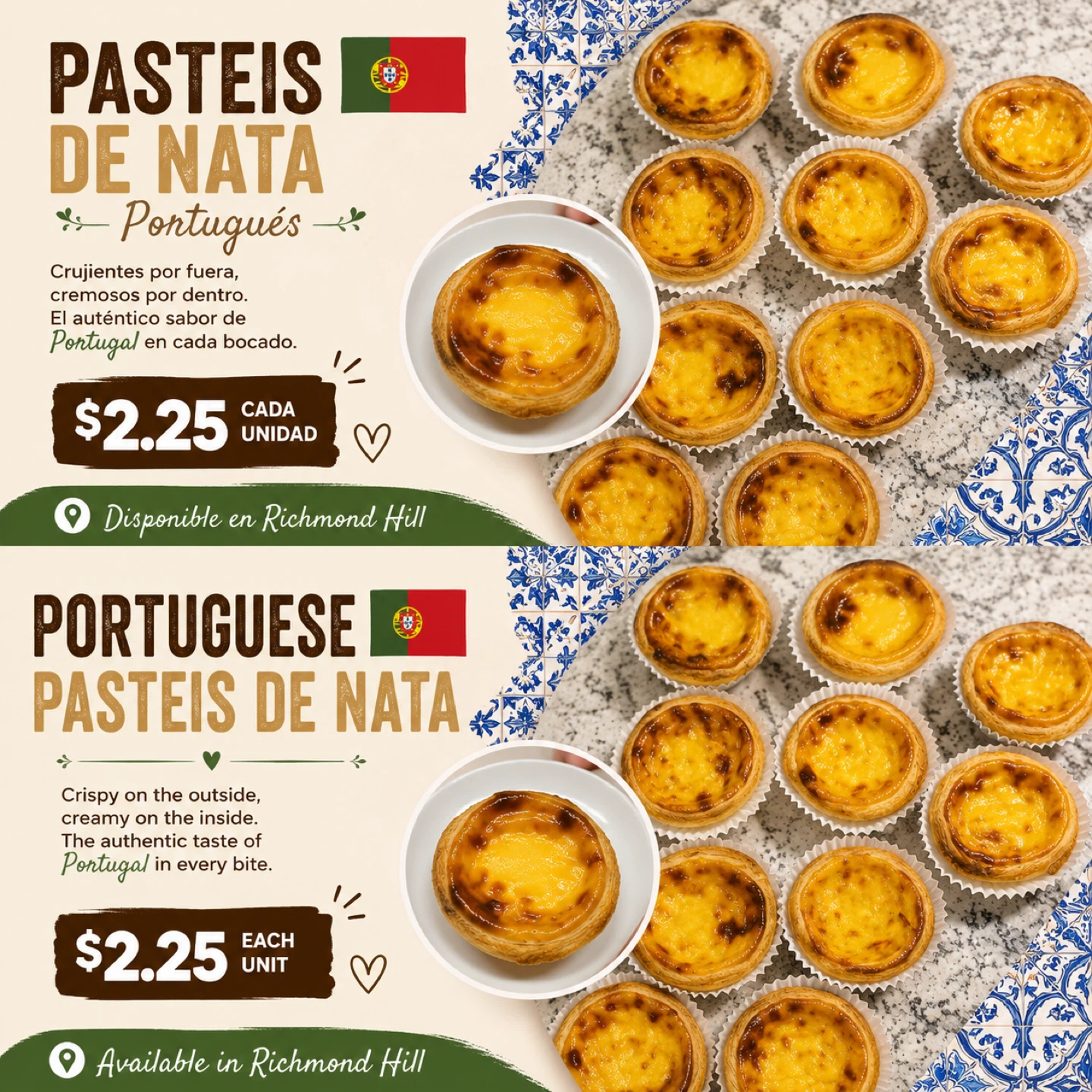 Assorted Pastries Box - Cuba & Portugal Flavors
