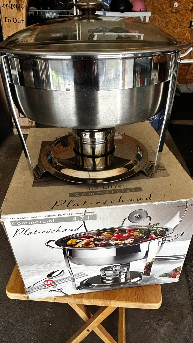 Commercial 5 Quart Stainless Steel Chafing Dish - photo 4