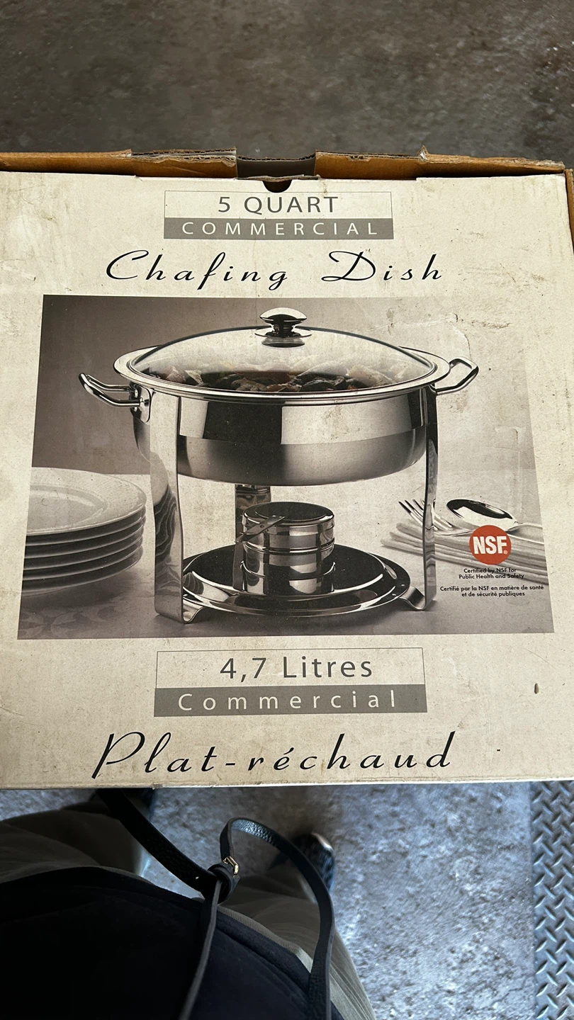 Commercial 5 Quart Stainless Steel Chafing Dish