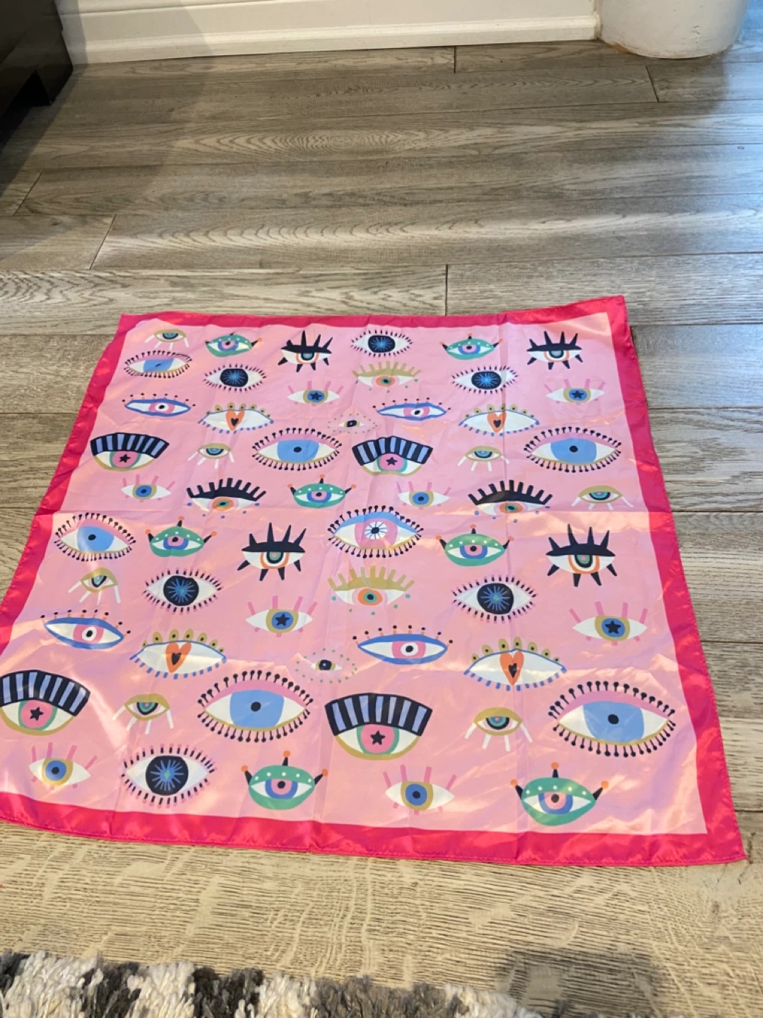Pink Eye Print Scarf