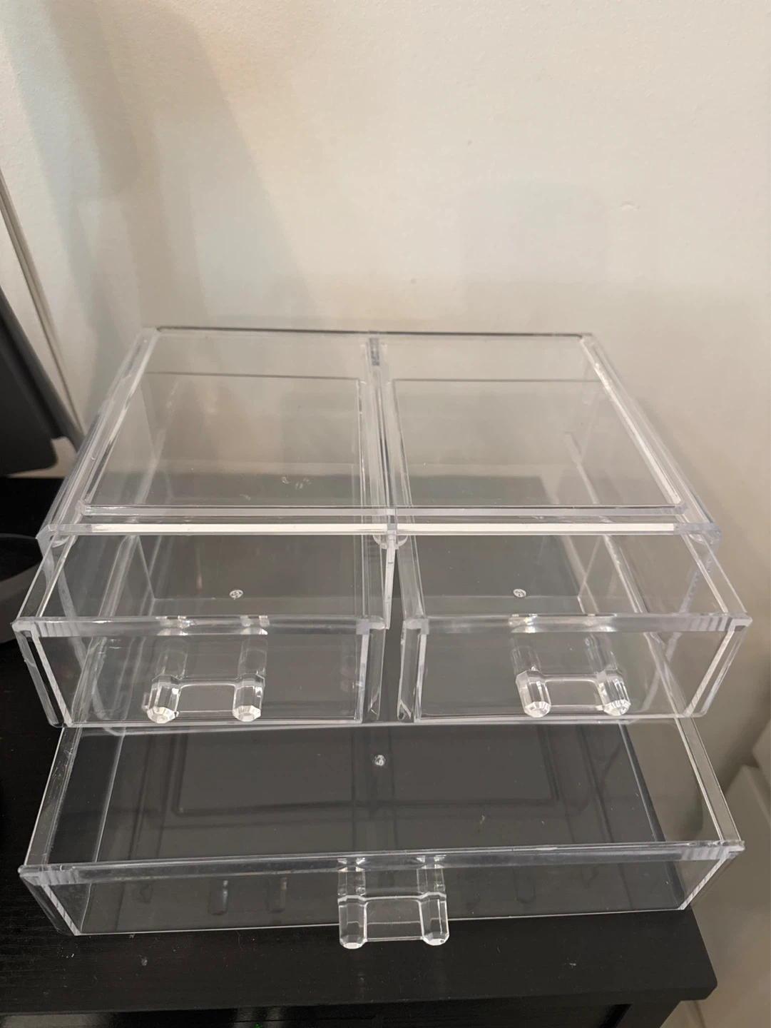 Clear Acrylic Makeup Organizer with 3 Drawers - photo 2
