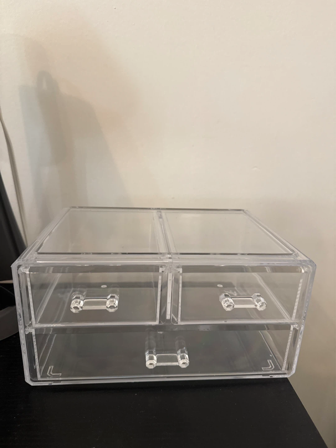 Clear Acrylic Makeup Organizer with 3 Drawers