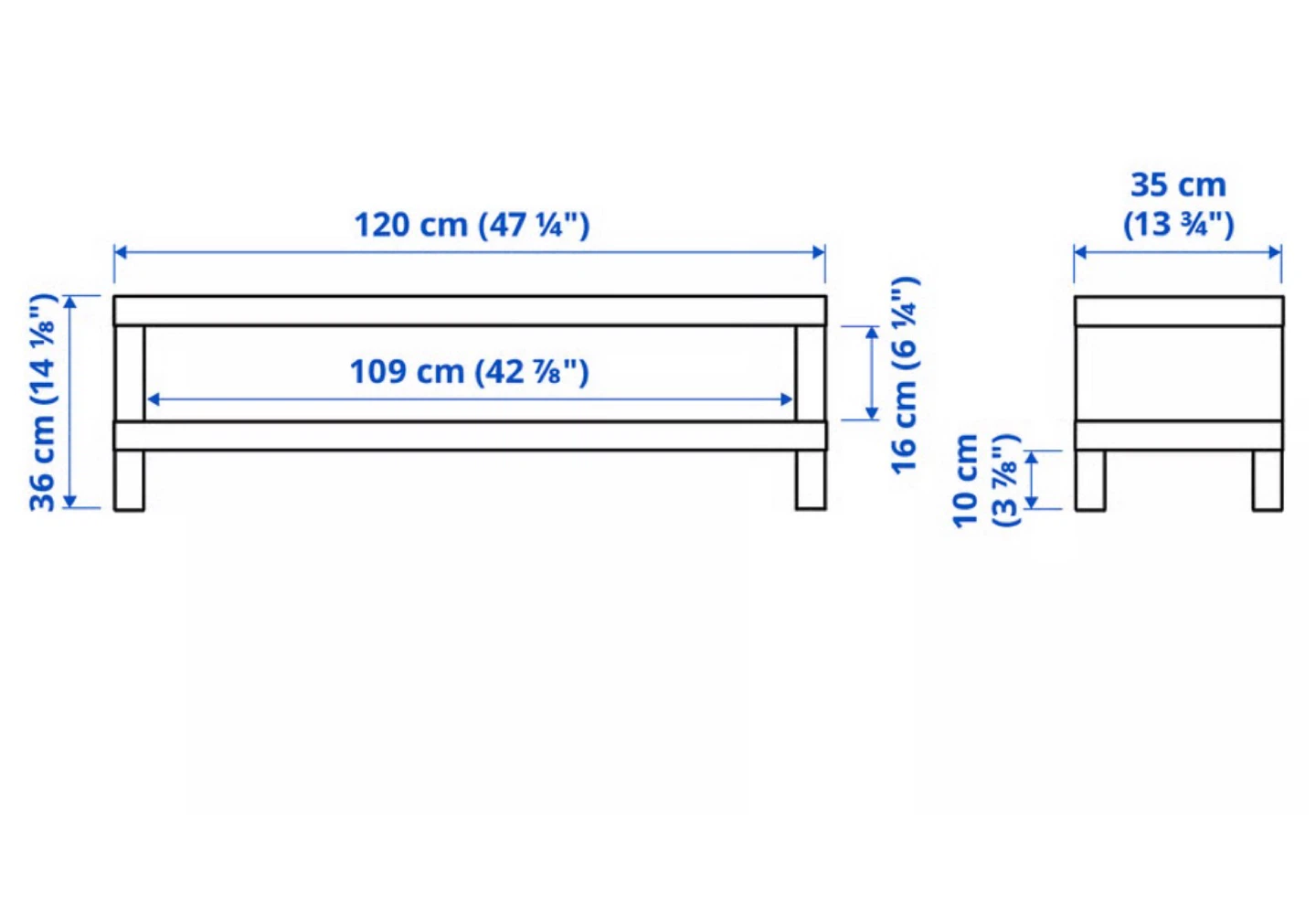 White Coffee Table - 120cm - photo 2