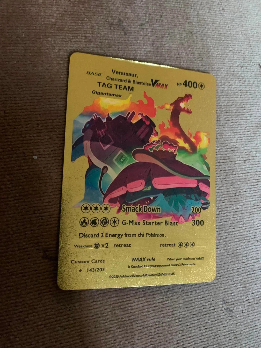 Venusaur Charizard Blastoise TAG TEAM VMAX Pokemon Card - photo 3