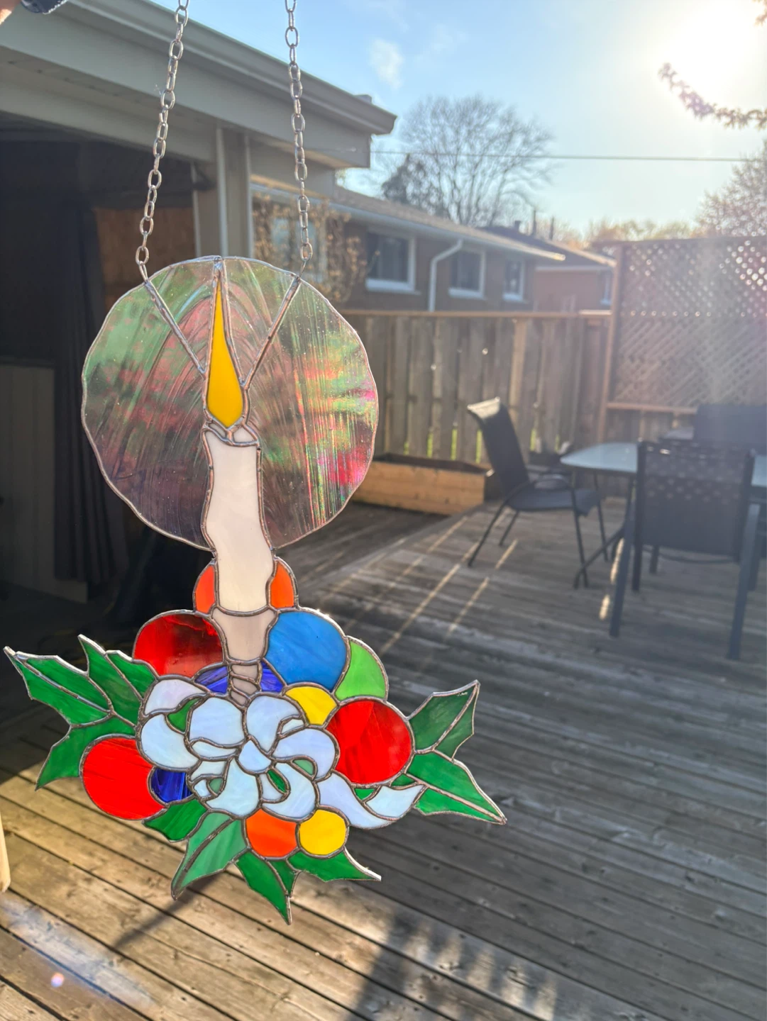 Stained Glass Candle Suncatcher - photo 2
