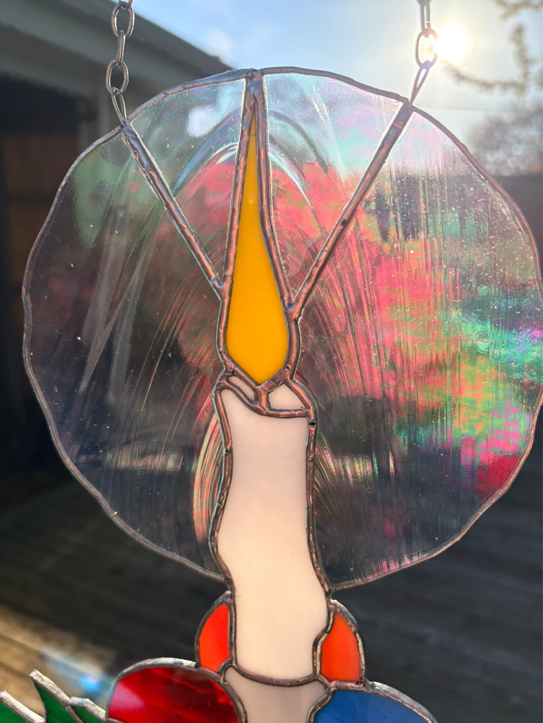 Stained Glass Candle Suncatcher - photo 3