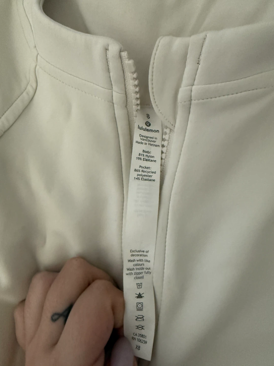 Lululemon Off-White Hooded Anorak Jacket Size 8 - photo 2