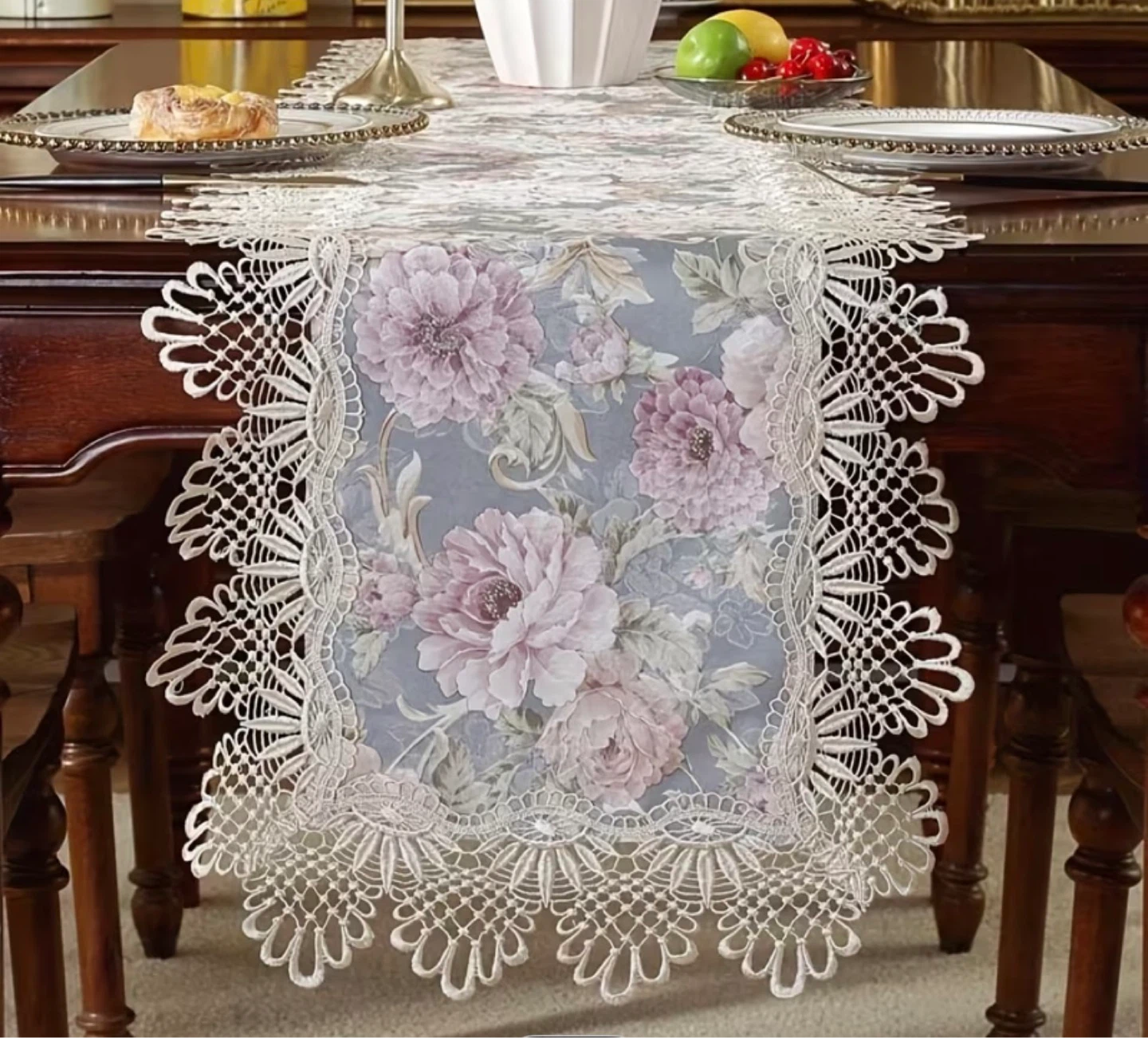 Floral Lace Table Runner - Set of 2 - photo 2