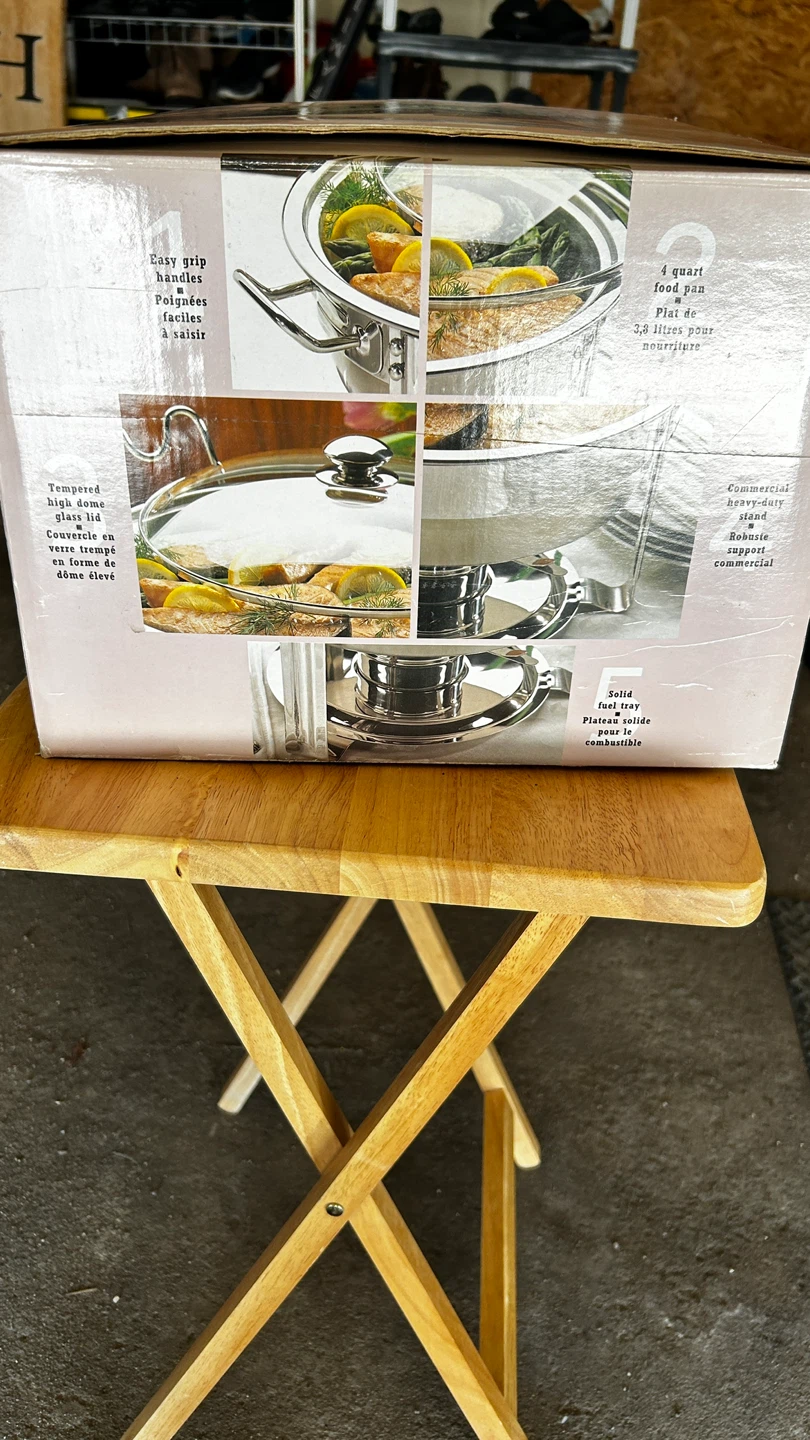 Continental Crafting Chafing Dish with 4-Quart Food Pan