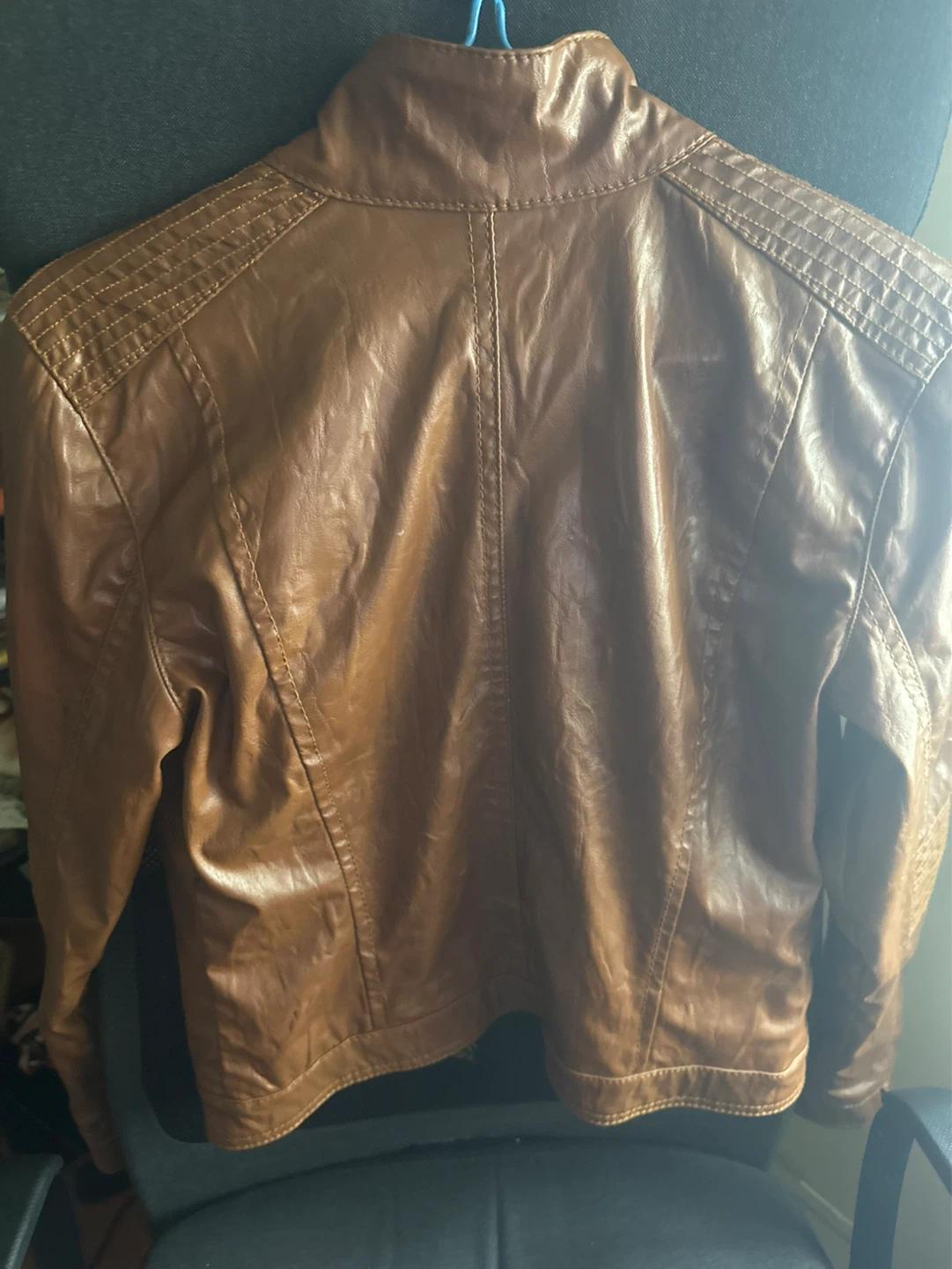 dllVins Faux Leather Jacket - Brown - Size 38 - photo 4
