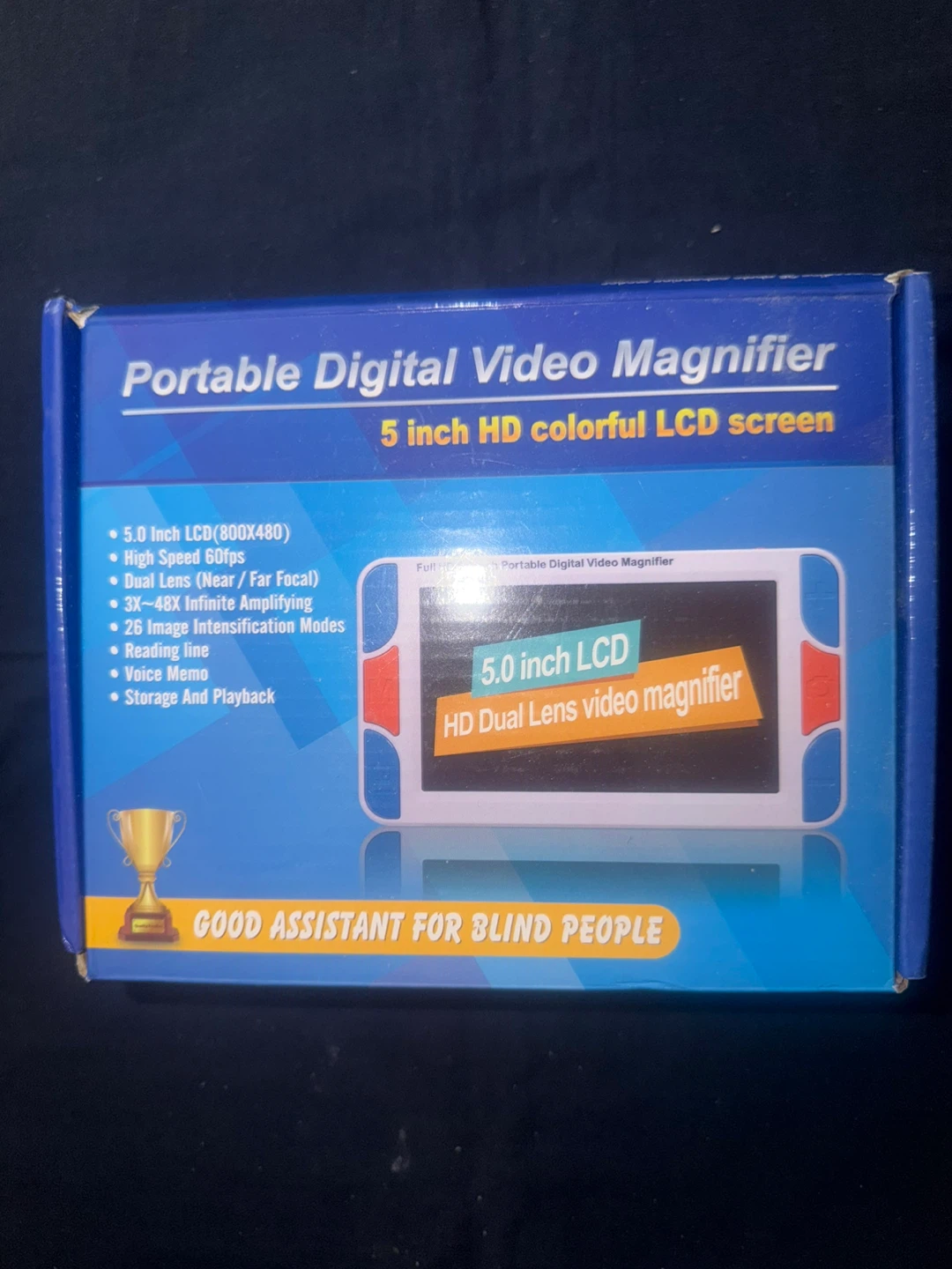 Portable Digital Video Magnifier 5 inch HD LCD Dual Lens