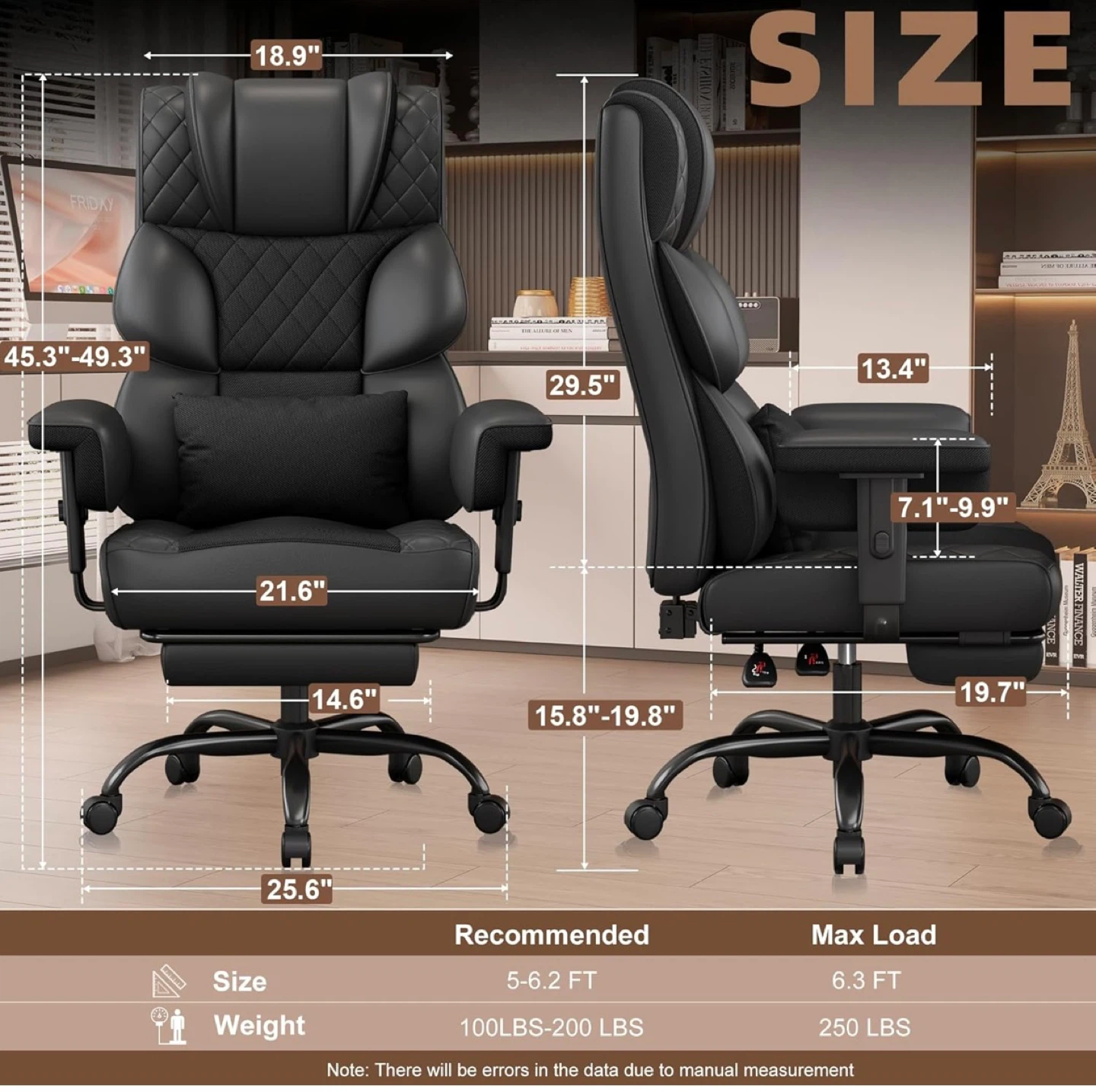Ergonomic Office Chair with Lumbar Support and Footrest - photo 3