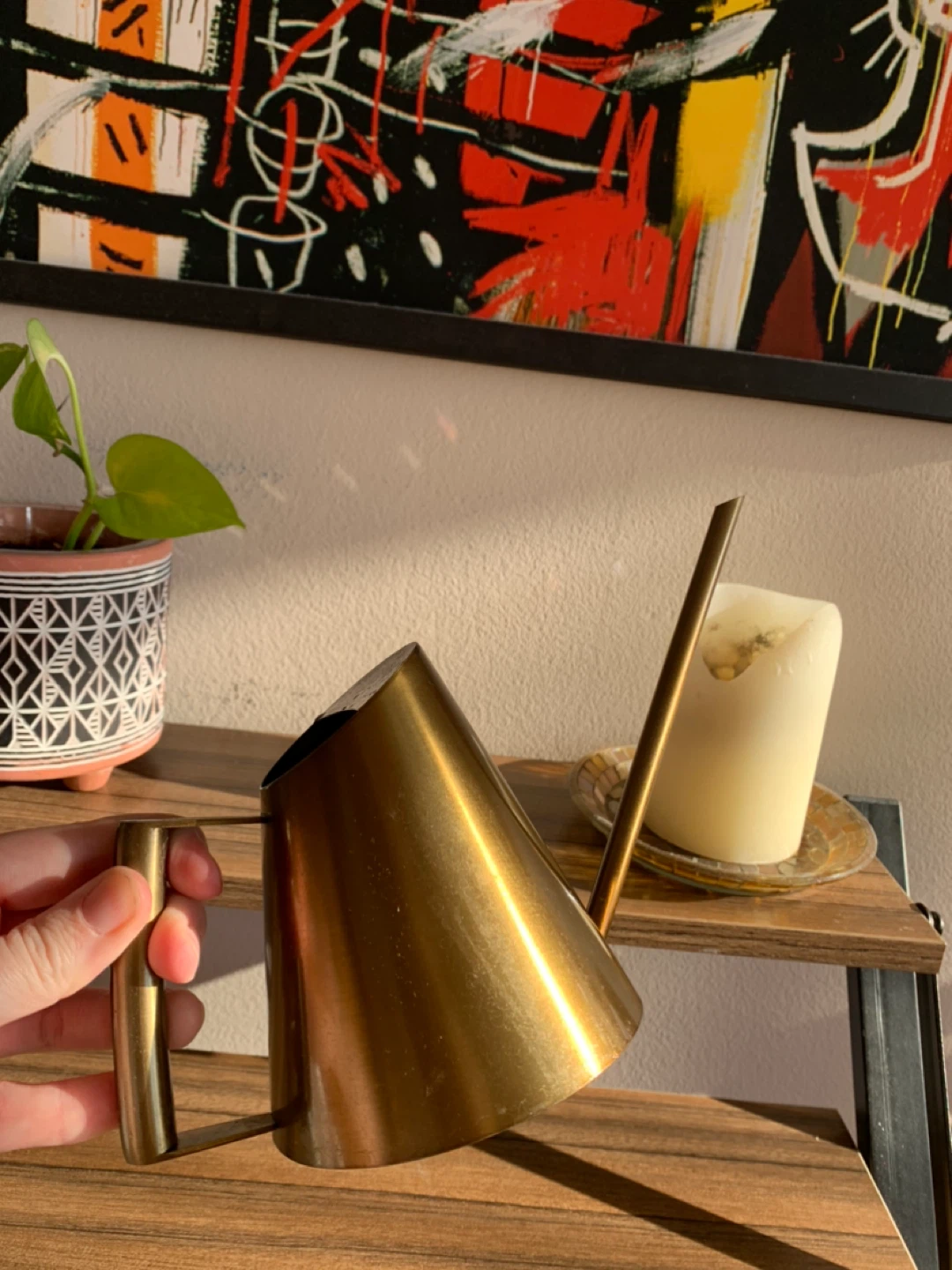 Modern Mini Stainless Steel Watering Can – Brushed Bronze Finish - photo 4