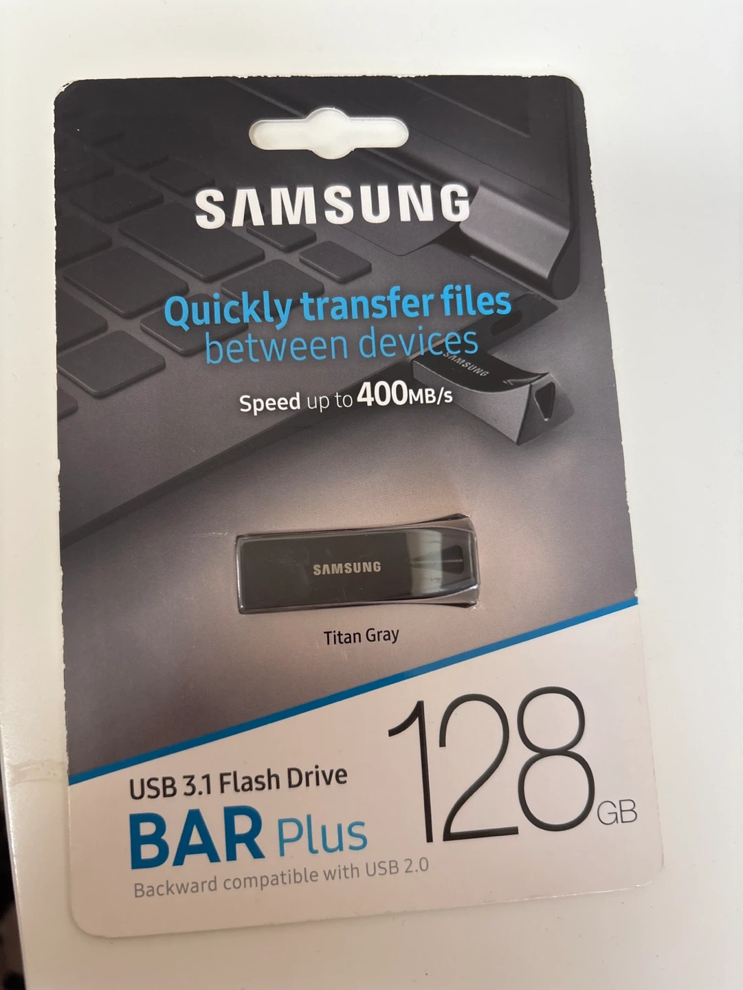Samsung BAR Plus USB 3.1 Flash Drive 128GB Titan Gray