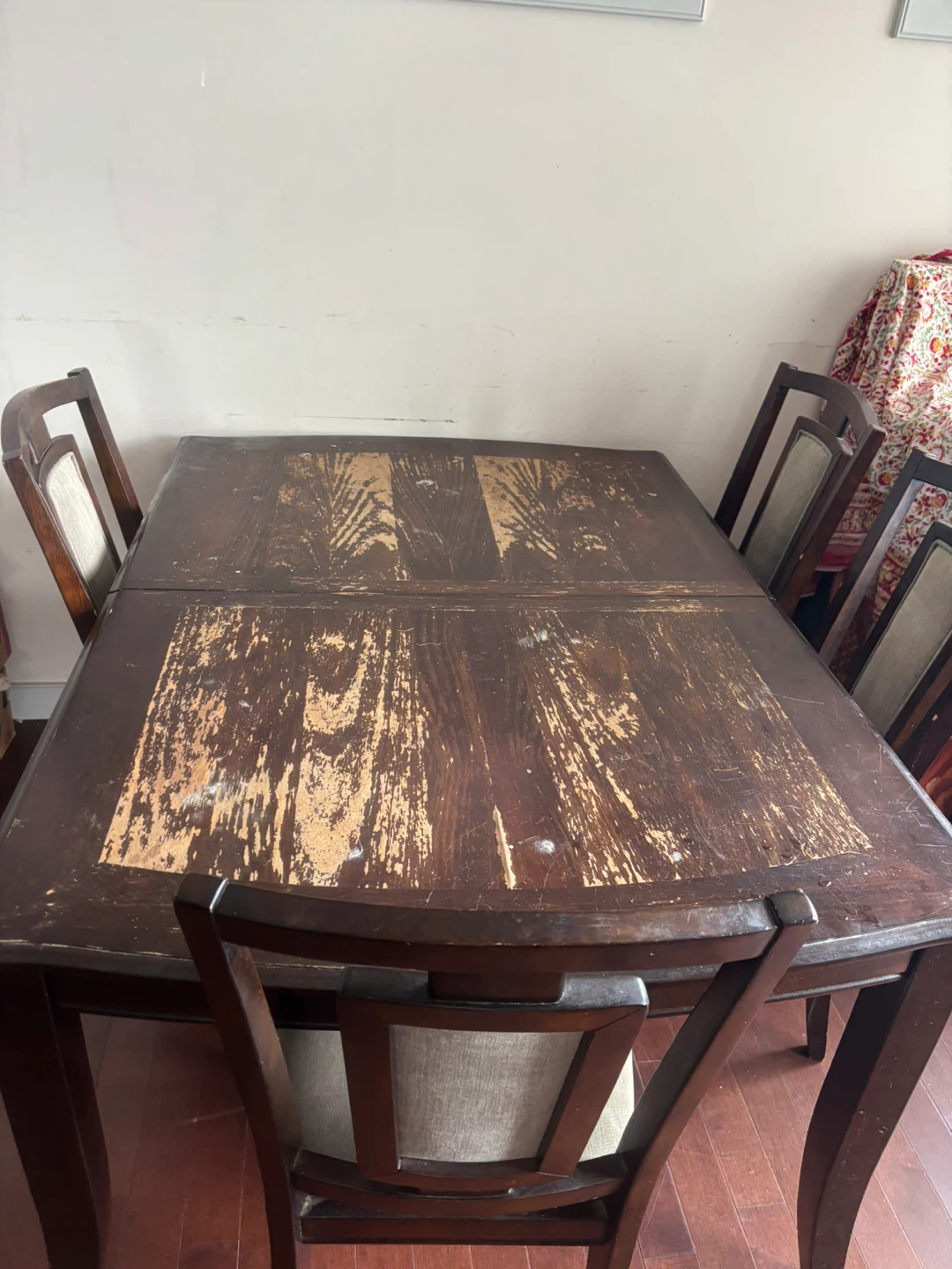 Wooden Dining Table with Chairs