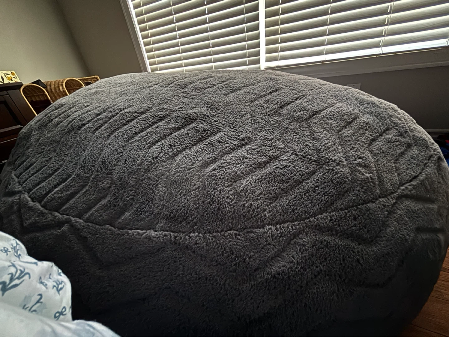 Large Grey Bean Bag Chair