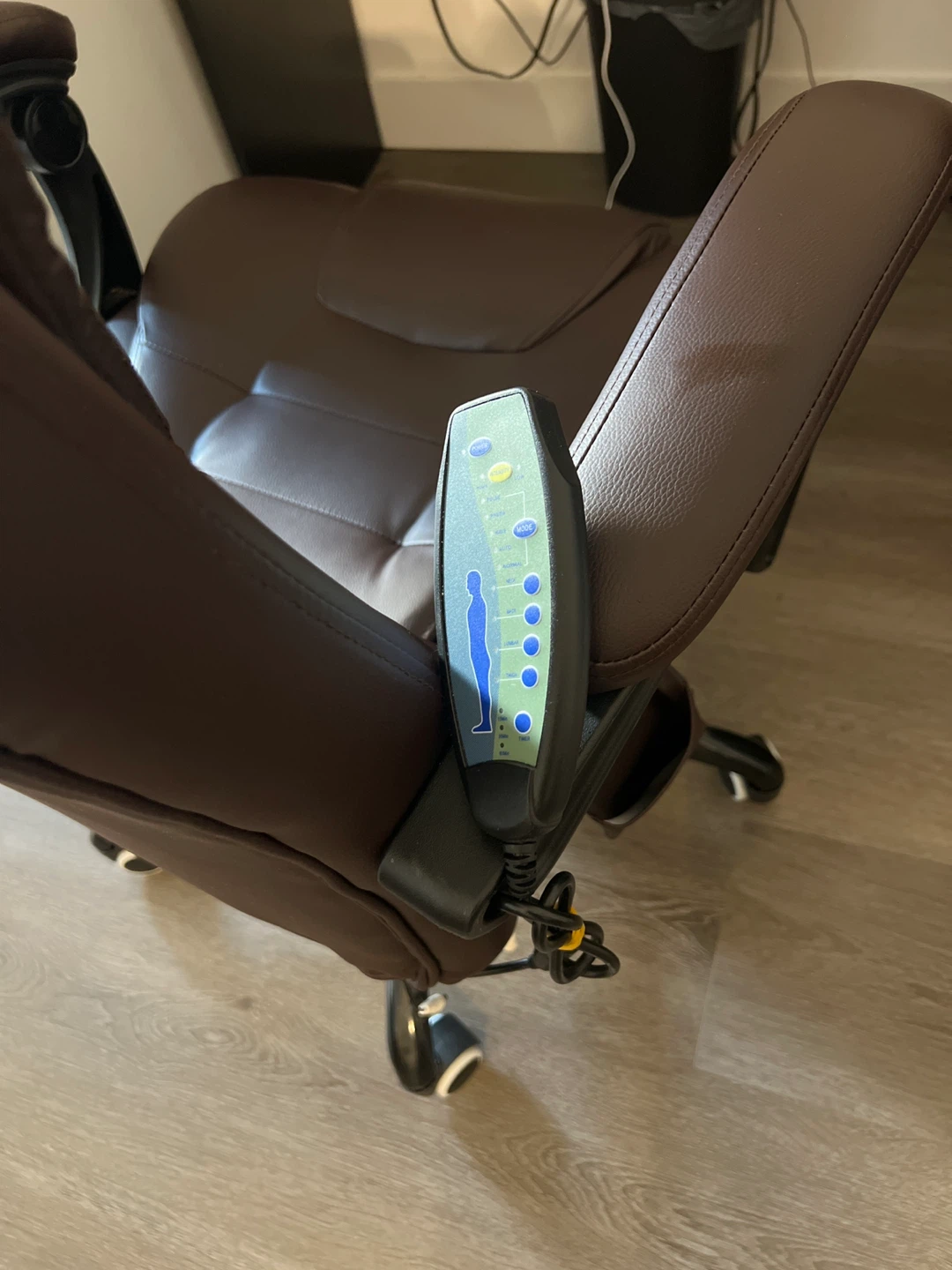 Brown Executive Office Chair with Footrest and massager. - photo 2