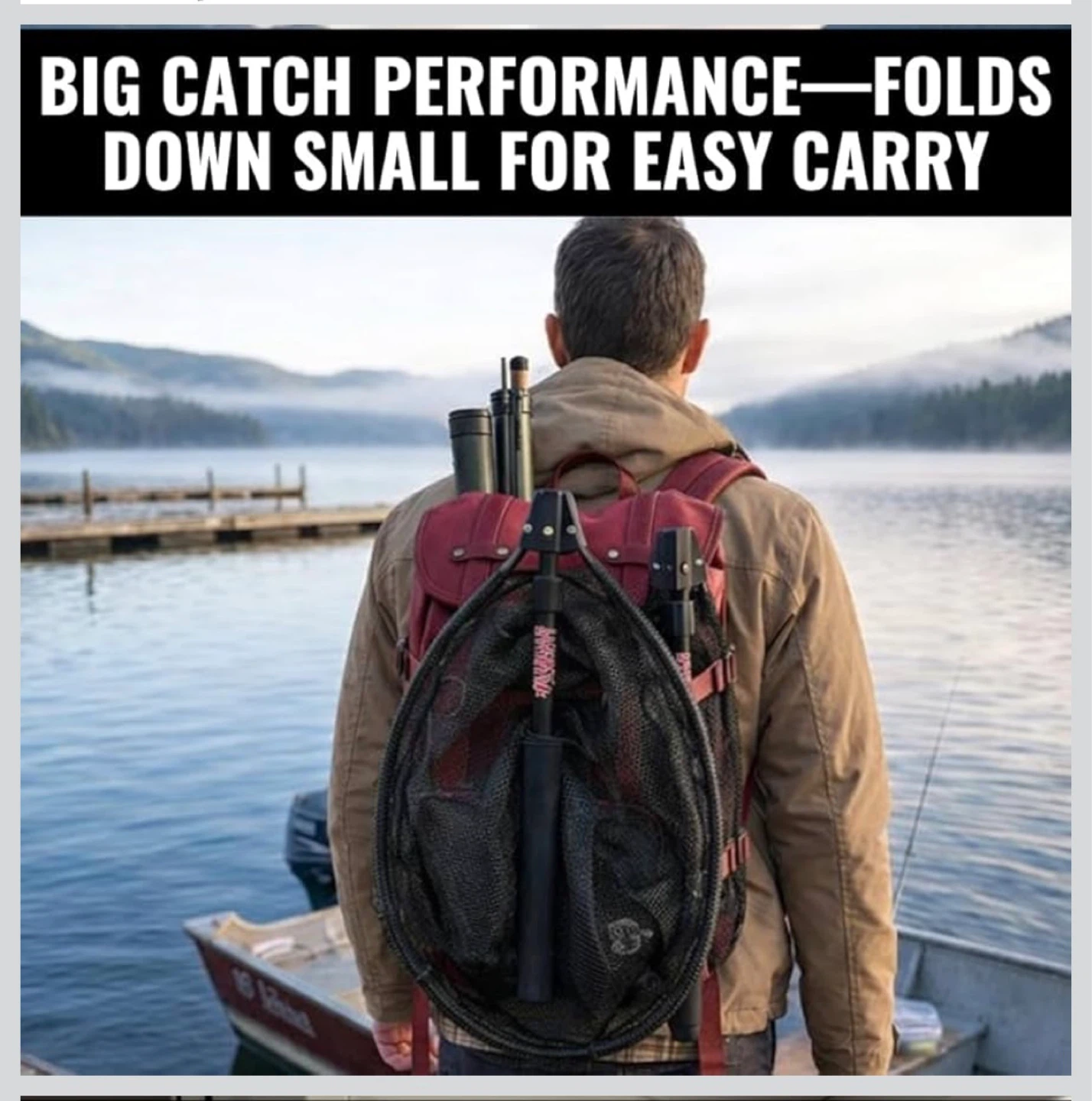 Lucky Strike Foldable Telescopic Fishing Net - photo 4