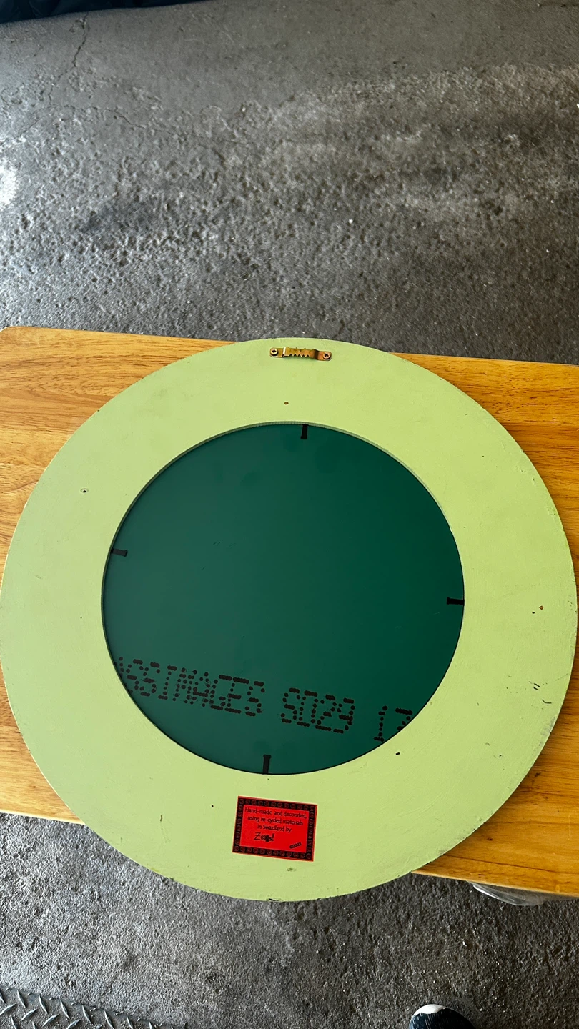 Round Decorative Wall Mirror with Abstract Design - photo 2