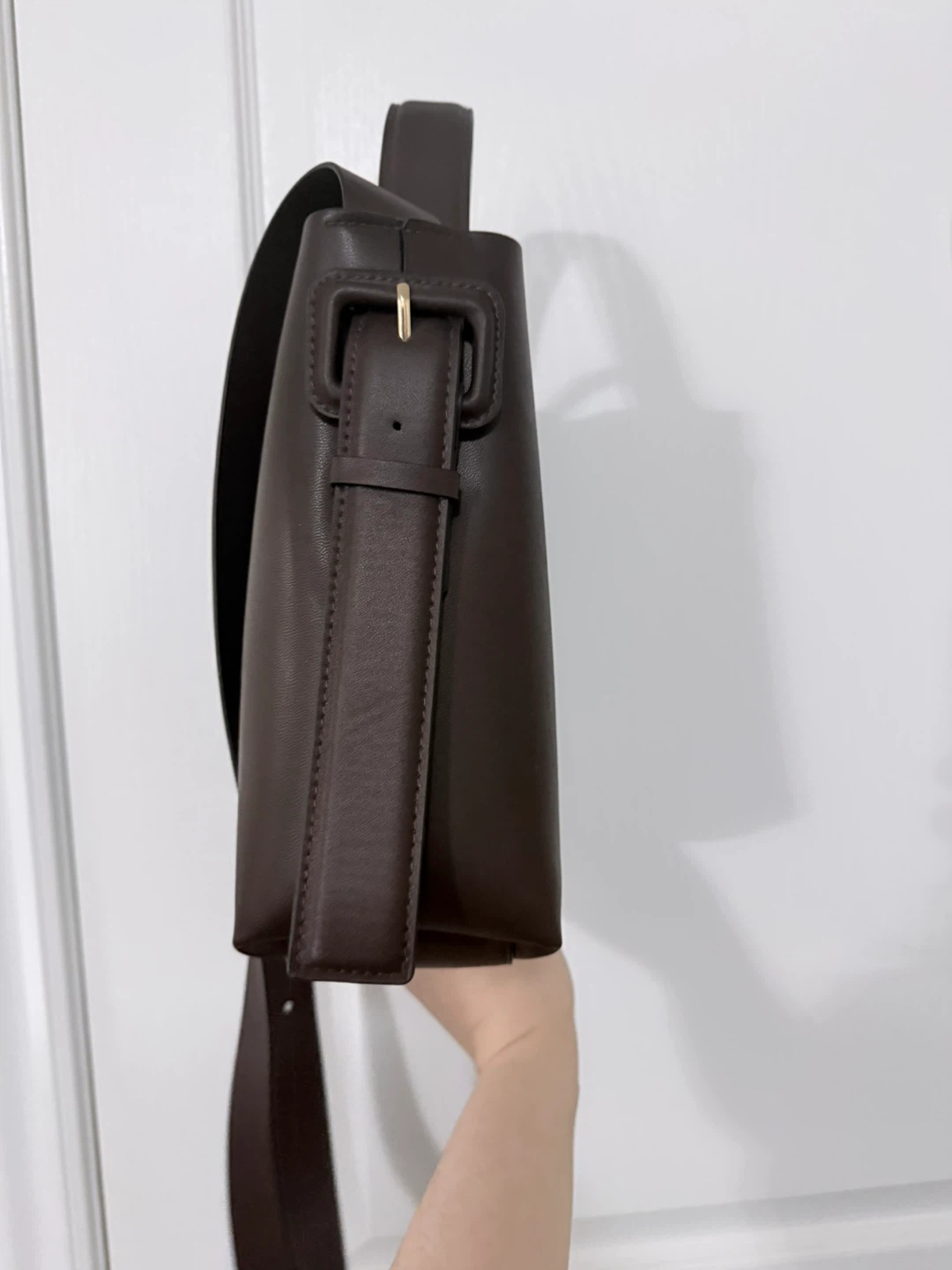 Brown Leather Bucket Bag - photo 4