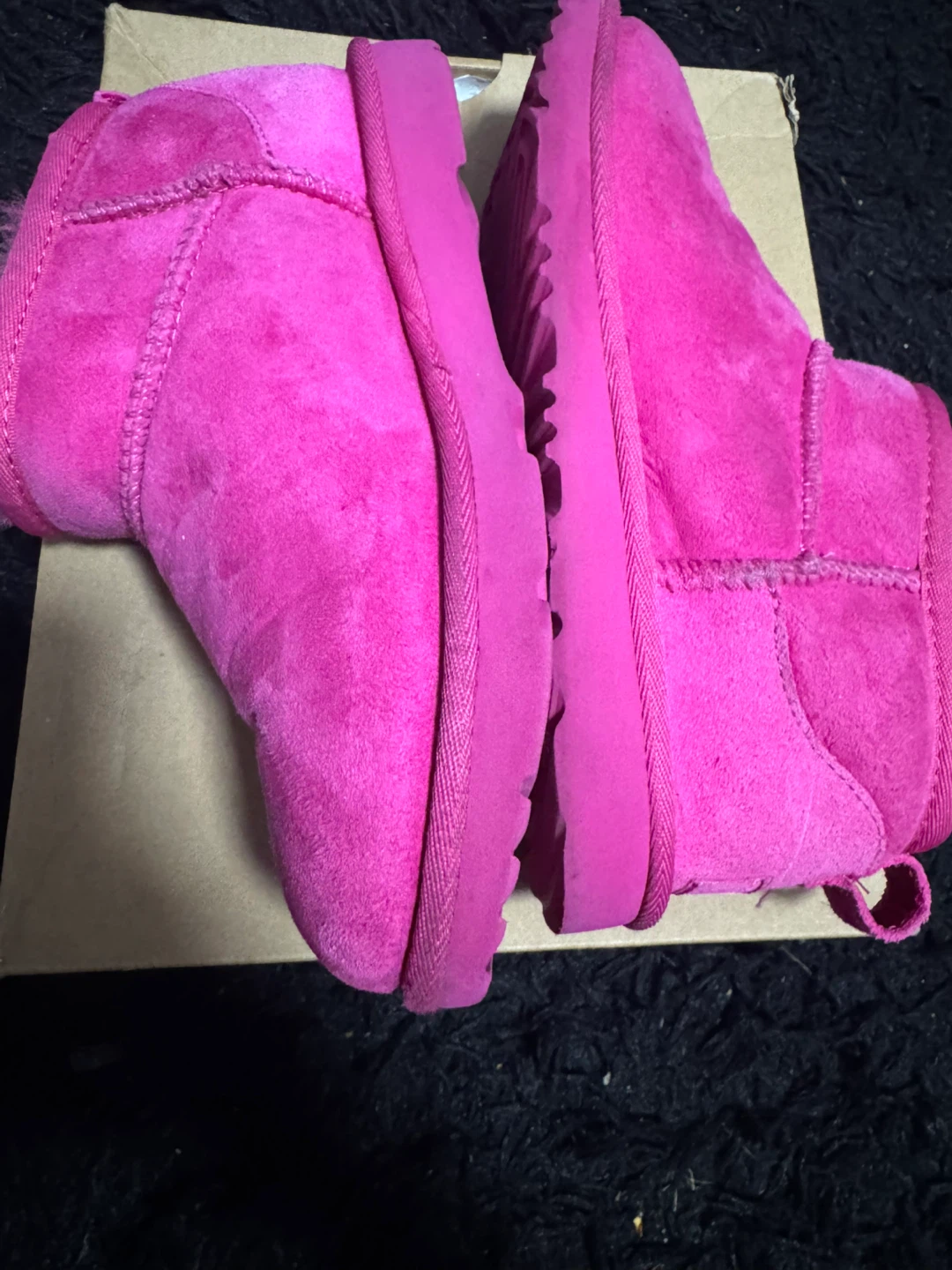 UGG Australia Pink Suede Sheepskin Boots