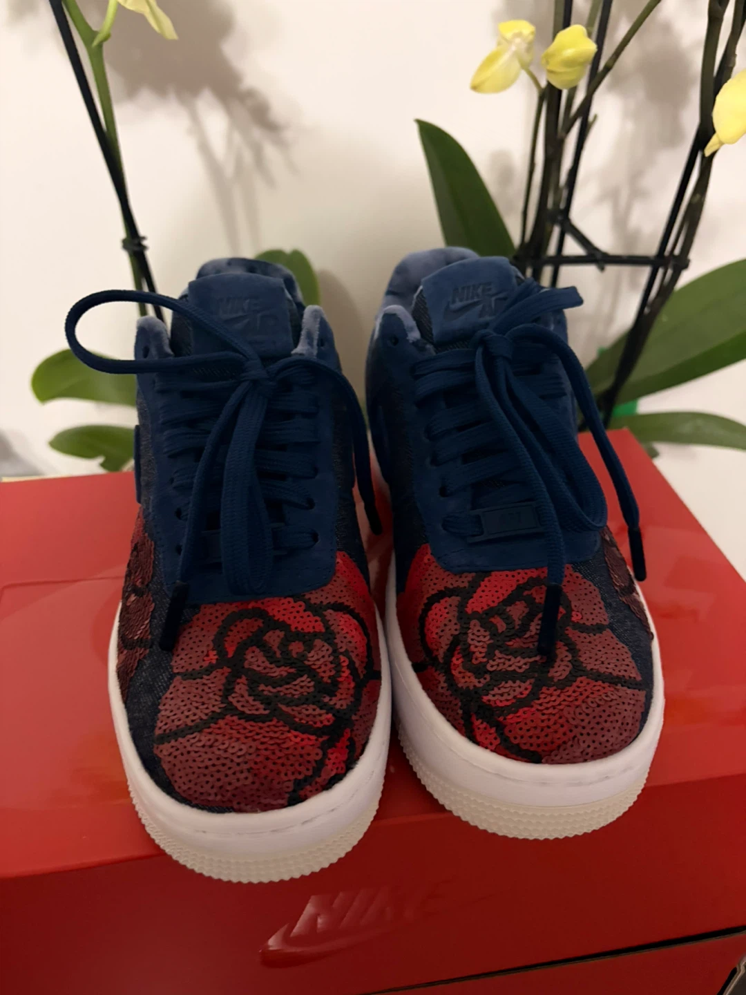Nike Air Force 1 Floral Sequin Sneakers - photo 2