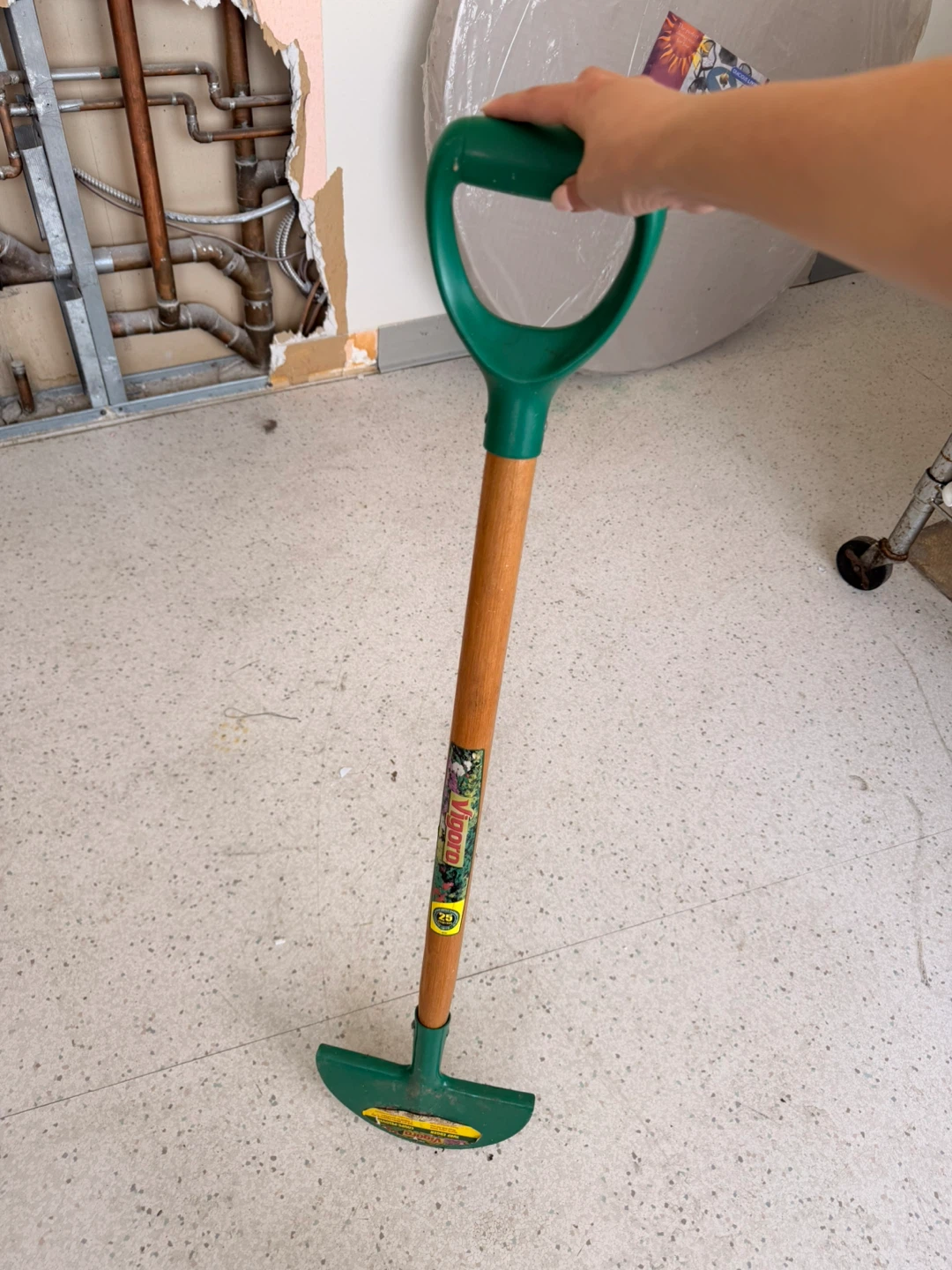 Vigoro Turf Edger with Varnished Steel Handle