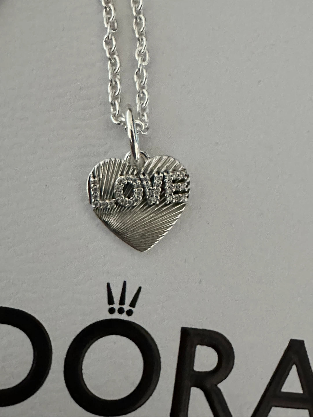 Authentic Pandora New Love Heart 925 Silver Charm and Necklace - photo 4