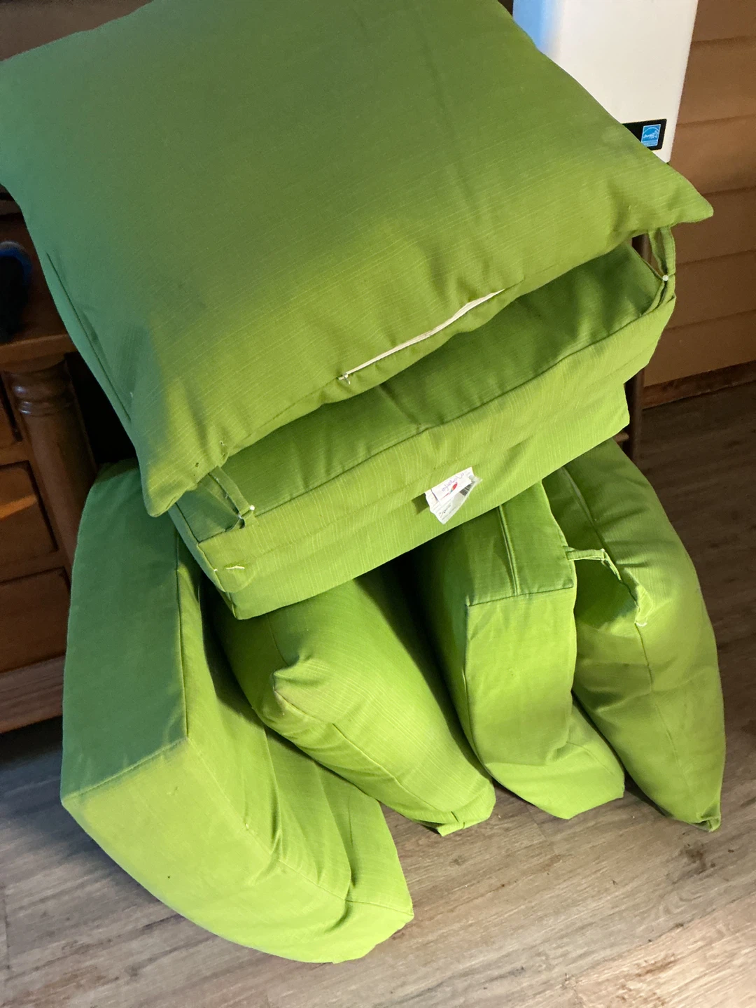 Green Outdoor Cushions (Set of 5) - photo 2