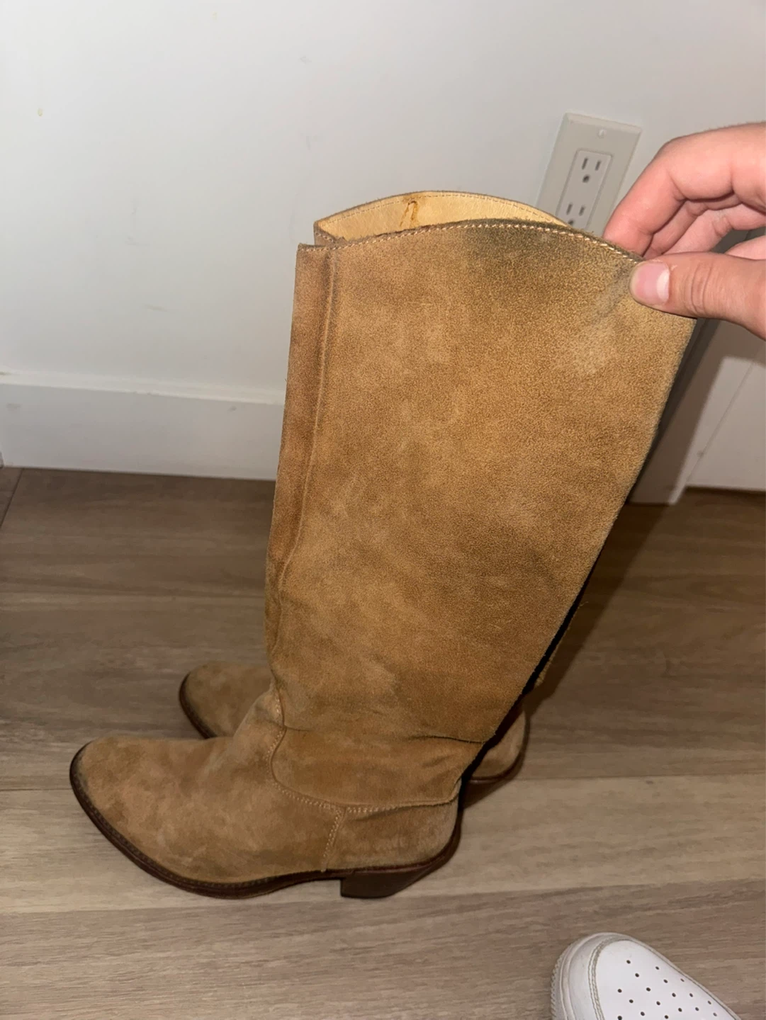 Tan Suede Cowboy Boots