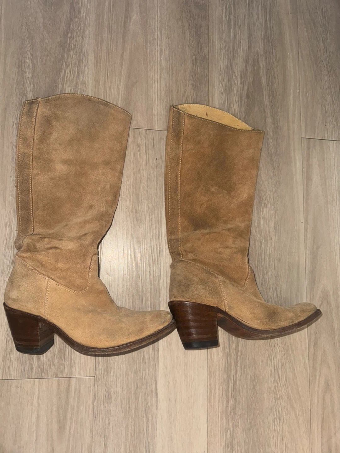 Tan Suede Cowboy Boots - photo 2