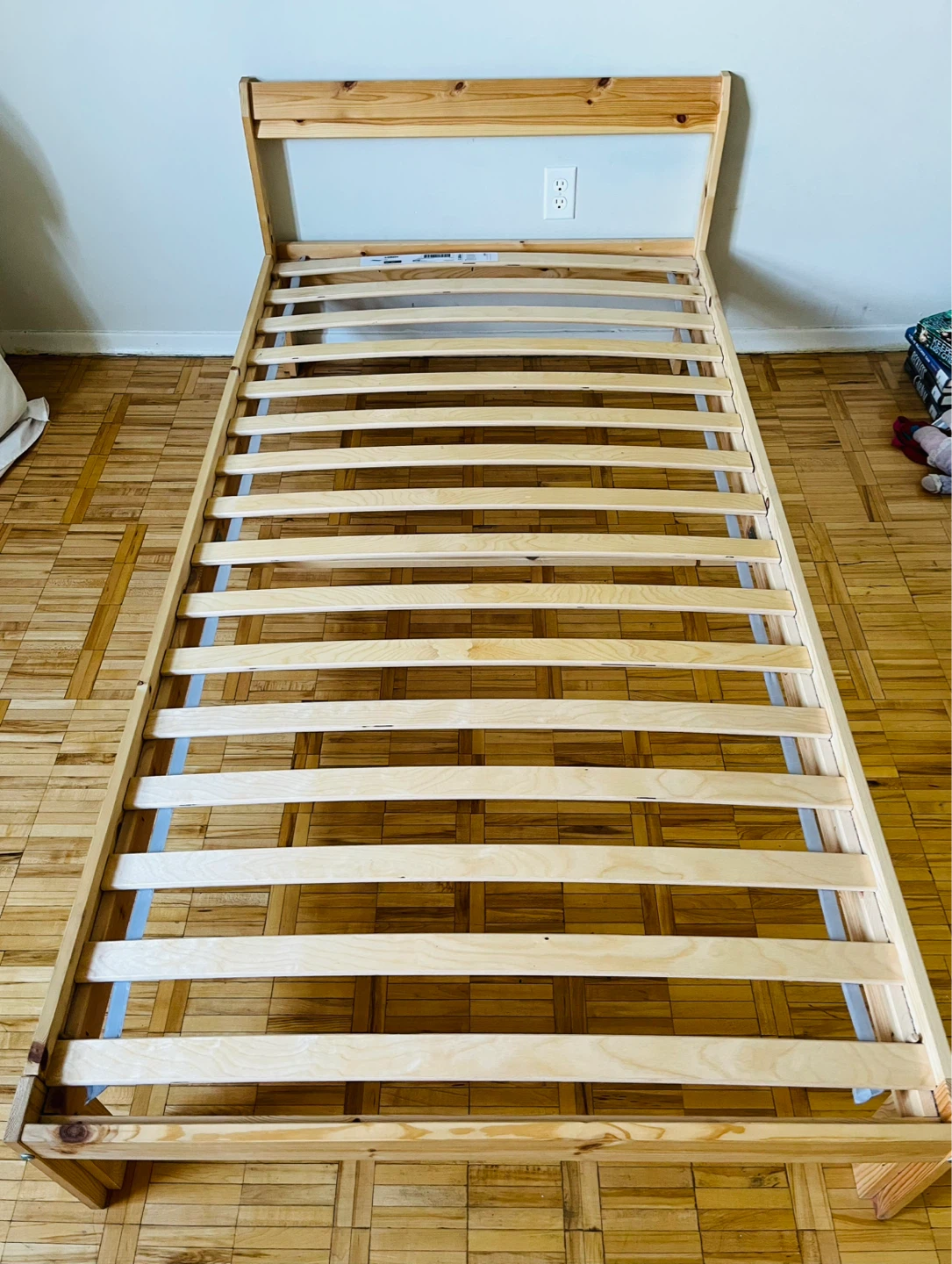 Wooden Bed Frame with Slatted Base
