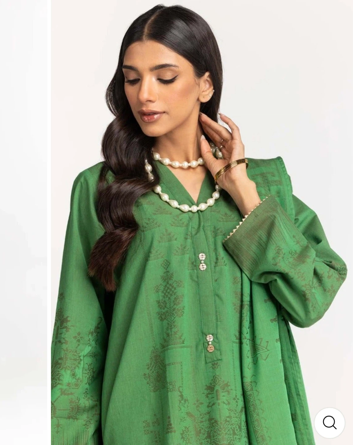 Green jacquard three piece suit - photo 3