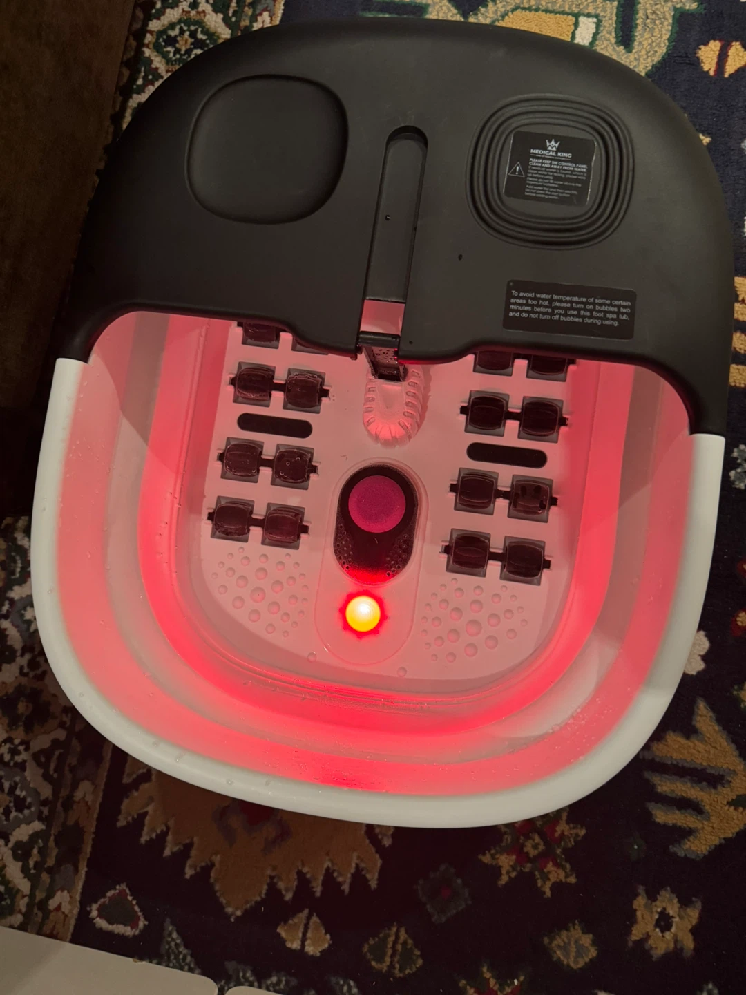 Medical King Collapsible Foot Spa Massager with Remote Control