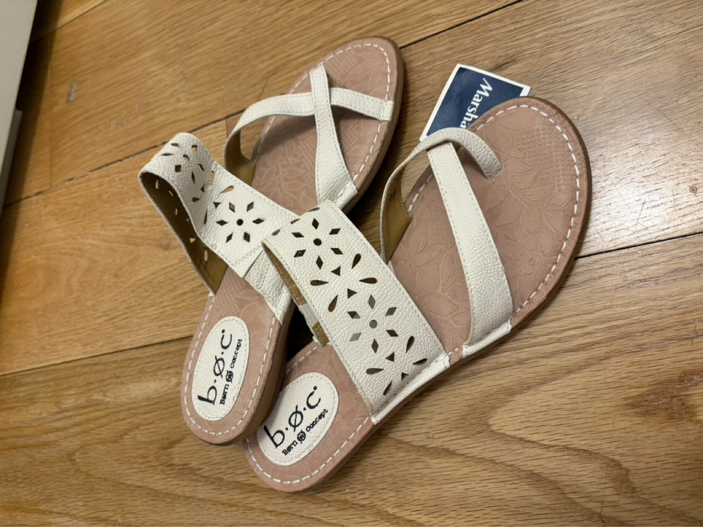 BOC Born Concepts Women's White Laser-Cut Sandals - photo 2