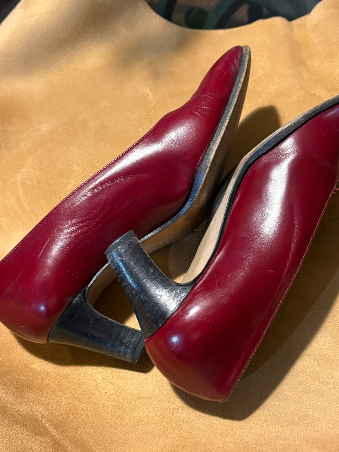 Kenzia by Fabio Mellone Women's Red Leather Heels Size 37.5 - photo 2