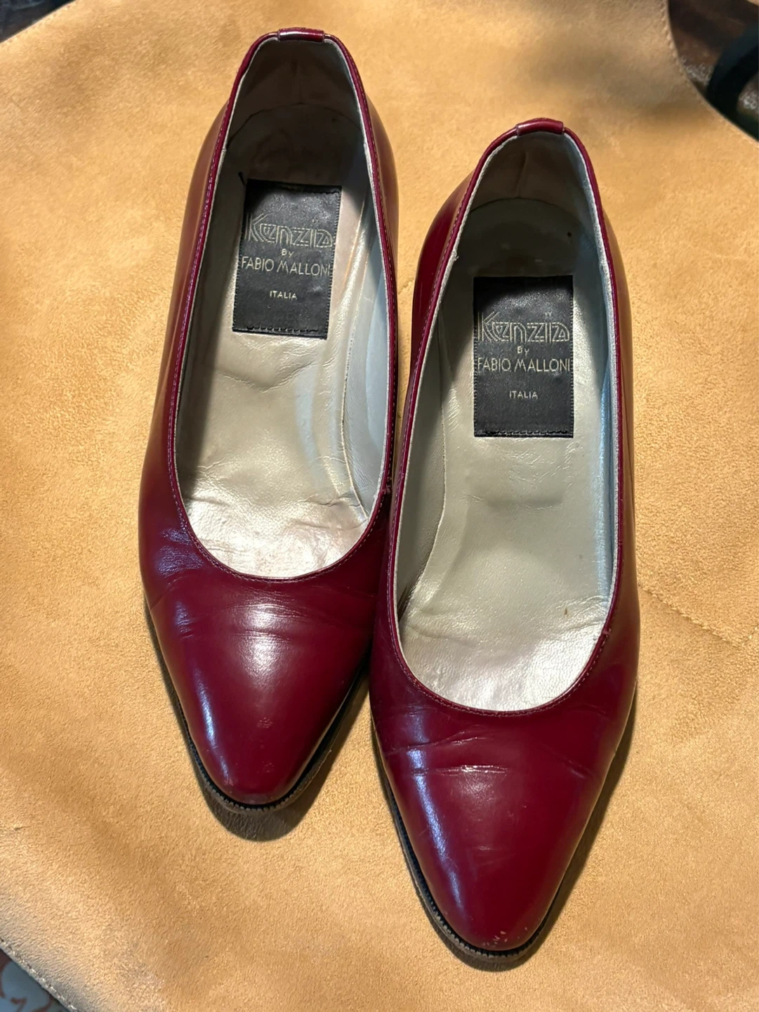 Kenzia by Fabio Mellone Women's Red Leather Heels Size 37.5