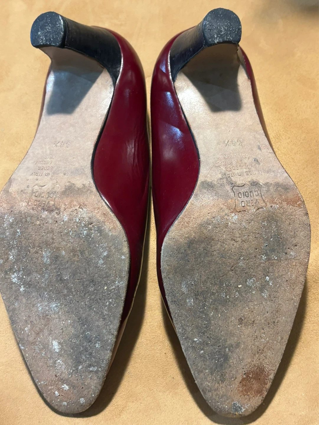 Kenzia by Fabio Mellone Women's Red Leather Heels Size 37.5 - photo 3