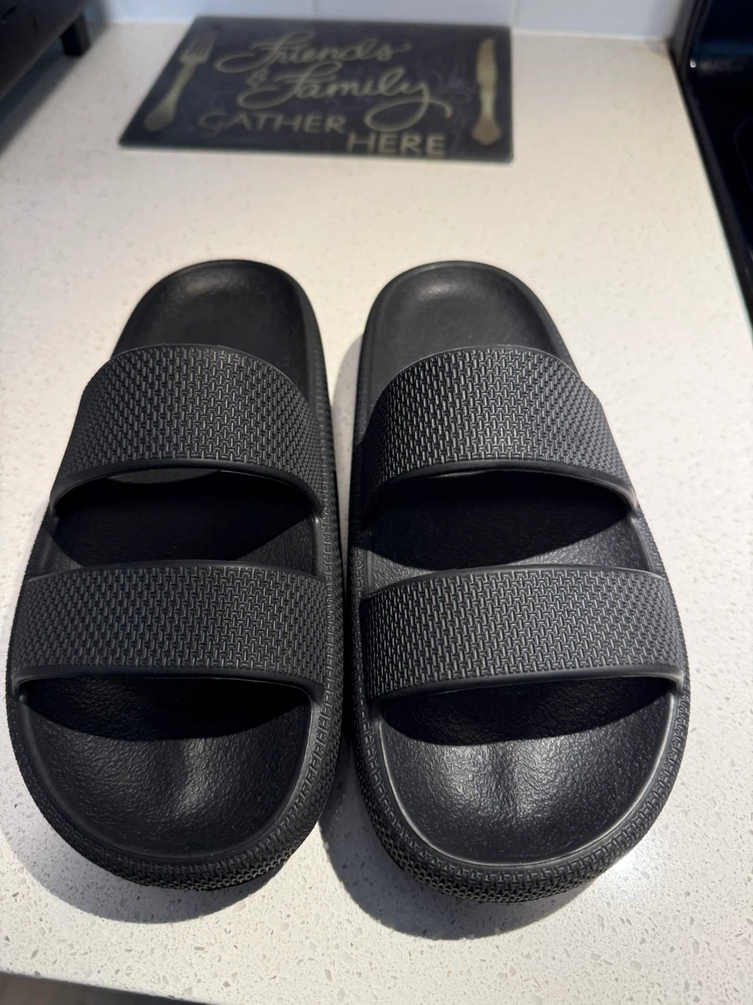 Black Slide Sandals