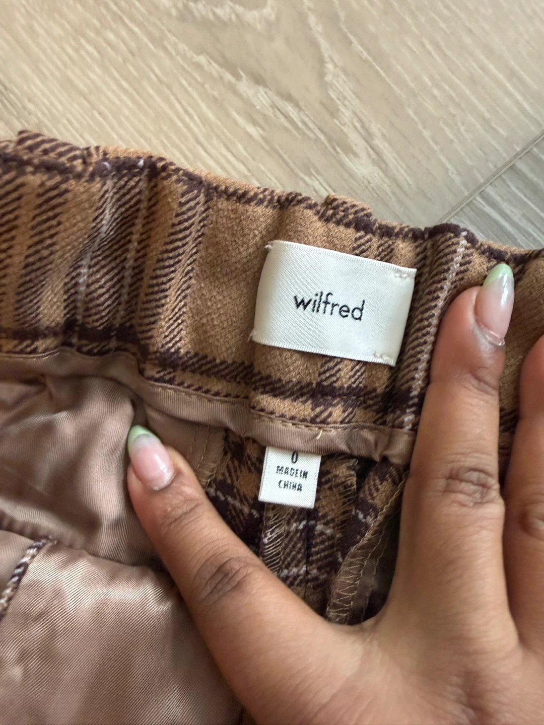 Wilfred Plaid Trousers Size 0 - photo 4