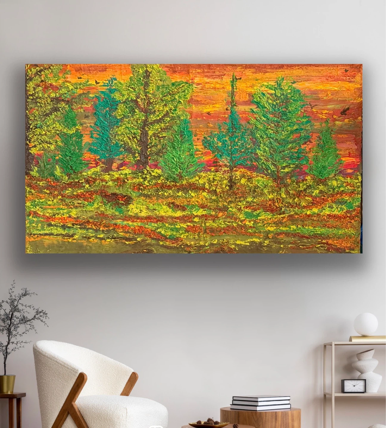 Textured Landscape  oil Painting