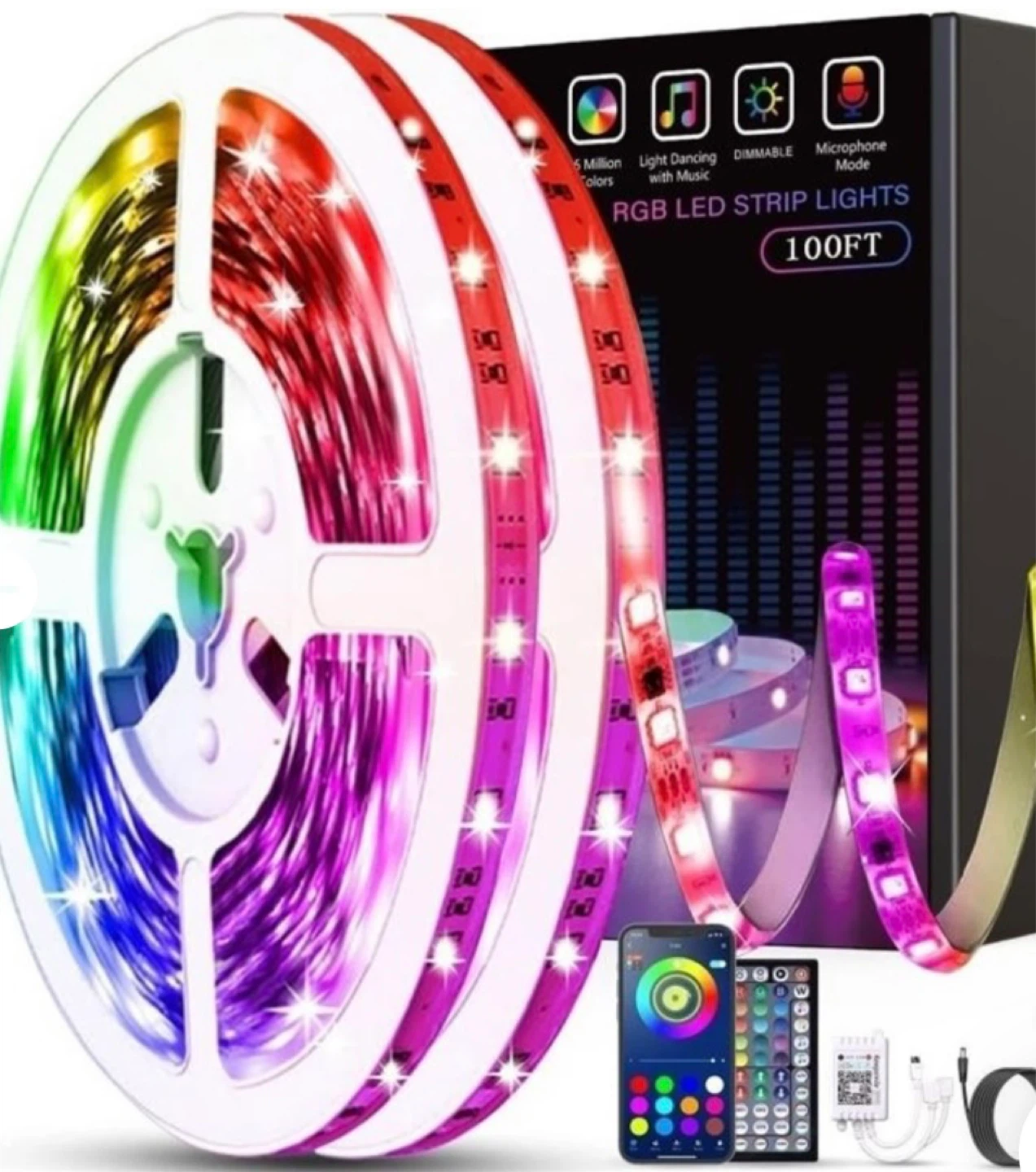 Tenmiro LED Strip Lights - 100ft RGB Smart Music Sync - photo 2